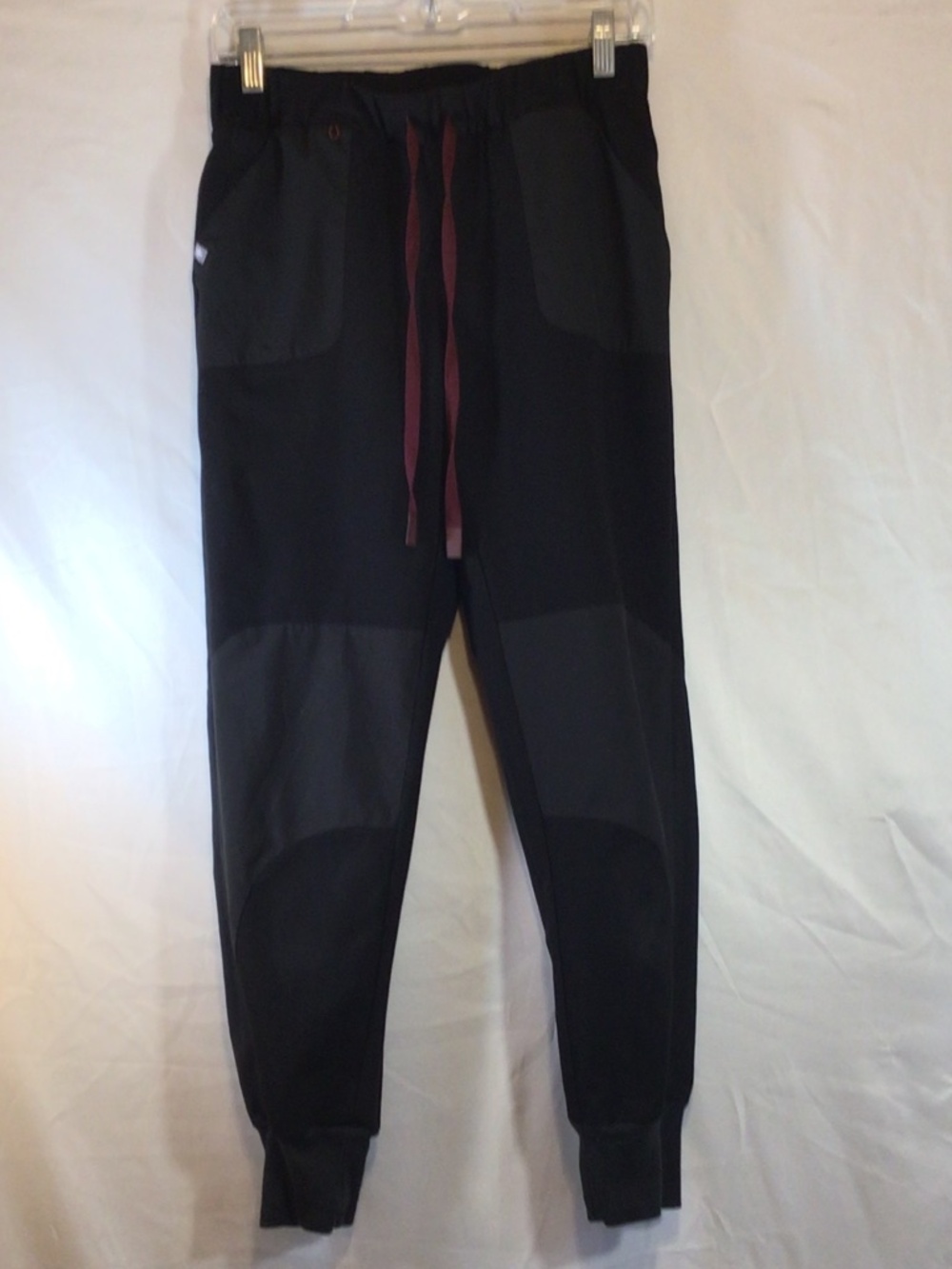 Figs x Disney Women Black Scrub Bottoms XS Mickey Mouse Embroidered Medical